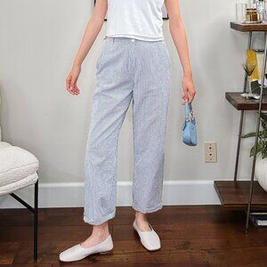 80's Seersucker Railroad Stripe Trousers